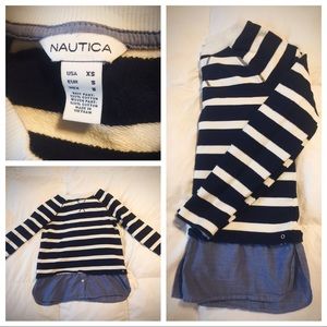 Nautica Sweatshirt with Button-Down Bottom